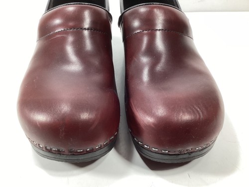 Dansko Women's Professional Burgundy Leather Clogs Size 41 EUR 10.5 - 11 US - Picture 7 of 11