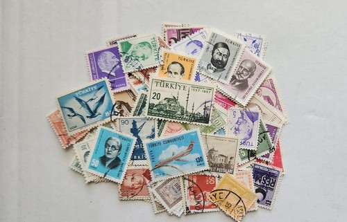 Turkey ,Asia Kiloware collection 202 different used off paper stamps . - Picture 2 of 3