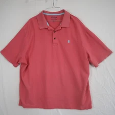 IZOD Polo Shirt Mens 2XL XXL Advantage Performance Stretch Pink Short Sleeve