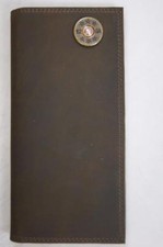 ZEP-PRO 12 gauge SHOTGUN SHELL Crazy Horse Leather LONG Roper WALLET ONLY NO BOX