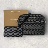 Michael Kors Mk Tasche Crossbody Jet Set Travel GeldböRse Portmonee Schwarz Neu