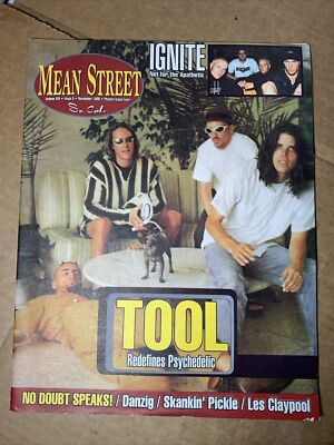1996 November MEAN STREET Tool No Doubt Danzig Les Claypool Primus Ocean Blue 