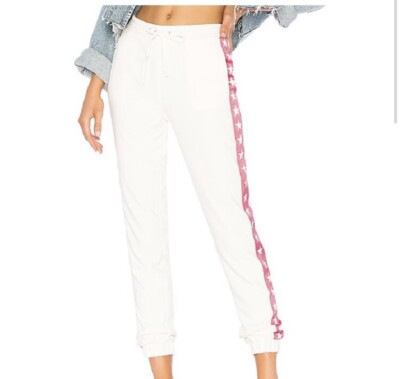NWOT Revolve Lovers Friends Pink White Georganne Stars Track Pant  Joggers