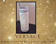 Versace -like Stainless Steel Insulated 20 Oz Custom Sublimation Tumbler Bottle