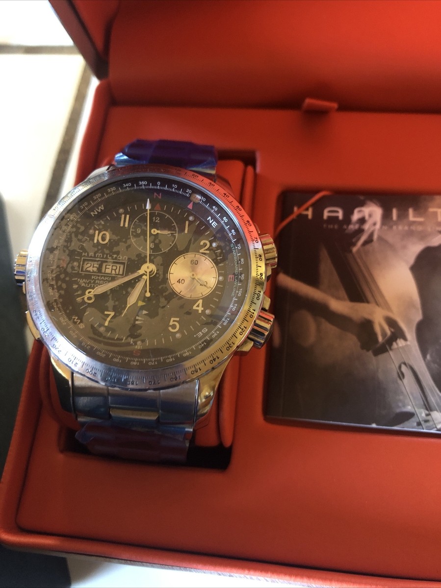 ［HAMILTON］ハミルトンレガッタ HAMILTON AUTOMATIC NAVY REGATTA WATCH MEN'S MINTY