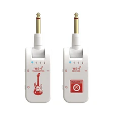 WS-4 2.4GHz Wireless Guitar System 8 Channels Transmitter Receiver Set White