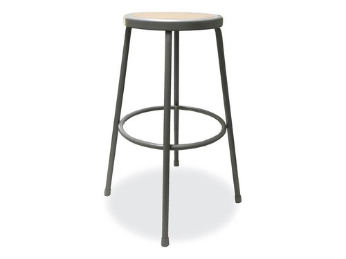 Industrial Stool, 30", Brown/Gray Seat - Picture 8 of 8
