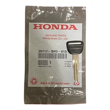 Genuine OEM Honda Key Blank 35117-SH3-013 Civic CRV Prelude Lock Ignition Spare