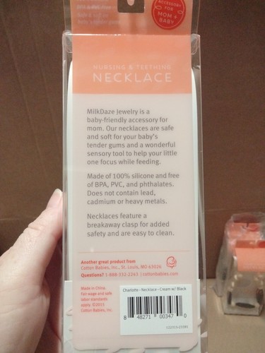 Milk Daze Teething Necklace Beige & Black - Foto 2 di 8