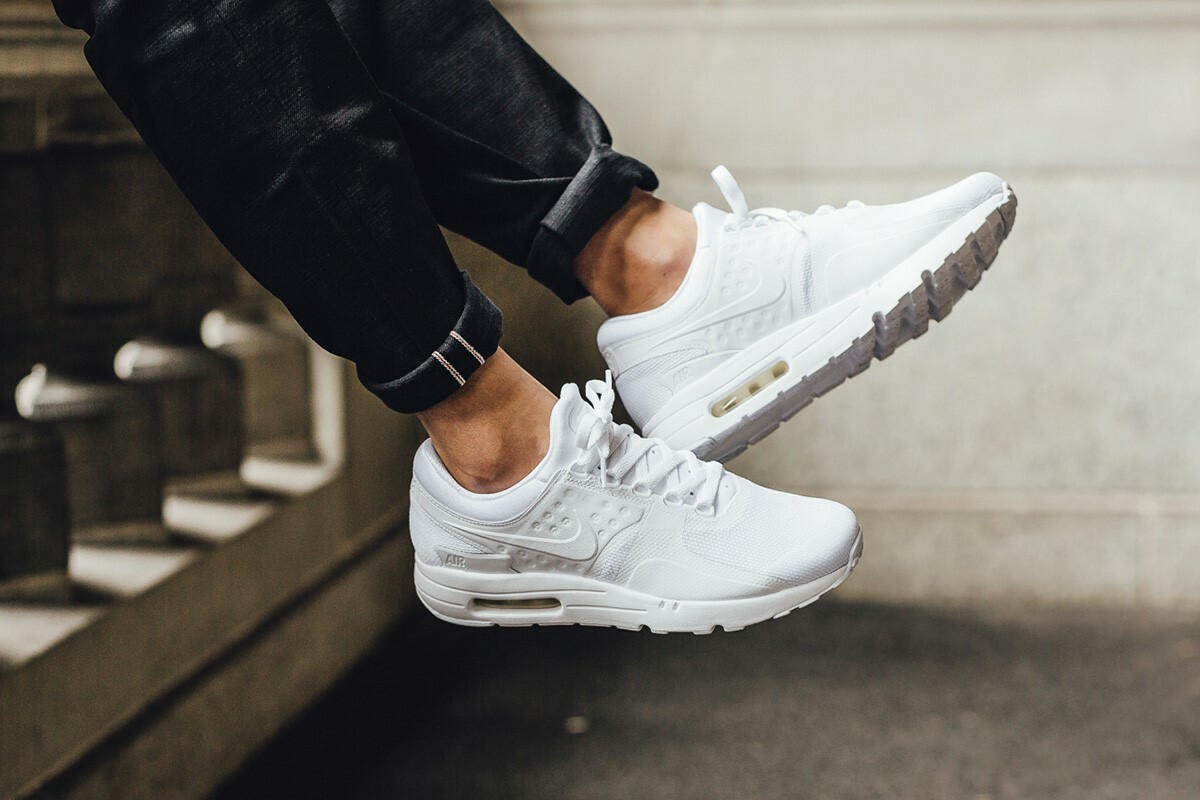 nike air max zero triple white