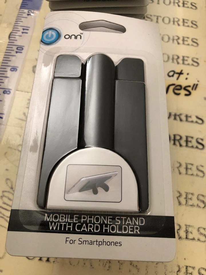 40X Brand New in Package Onn Black Mobile Phone Stand with Card Holder  - Image 4 of 4