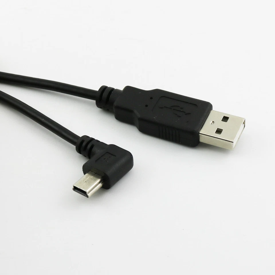 1x 3M Mini USB Male 90 Degree Left Angled to USB 2.0 A Male for Camera Mp4 GPS - Image 3 of 4
