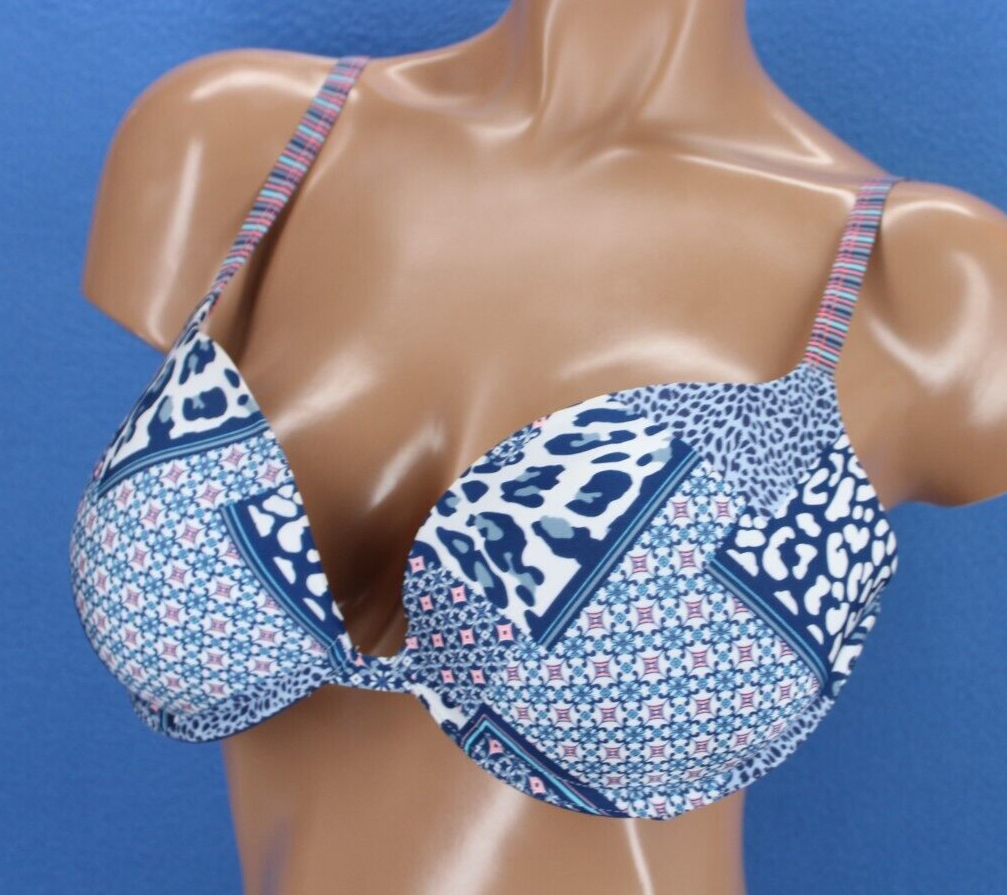 Victoria Secret Quilt Pattern Underwire Padded Push Up Bra Size