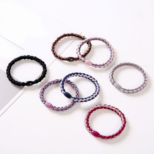 Bands Weave Hair Rubber Hair Rope Braid Elastic Two-Color Hair Ring Twist High * - Bild 11 von 20