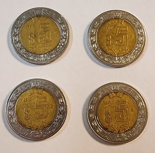 Bimetallic 5 PESOS 4 COIN Set 2023 KM - Picture 5 of 5