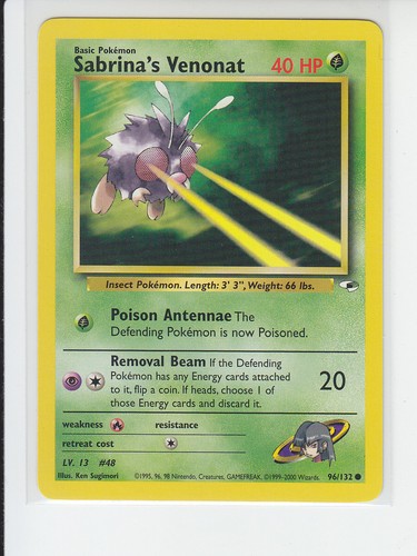 sabrina's drowzee pokemon card value Sabrina's Drowzee 92/132 Common Gym Heroes Unlimited Pokemon Card NM