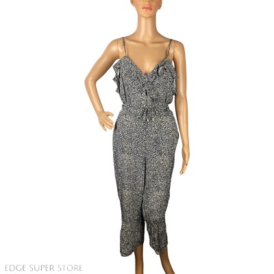 Oasis Women's Black White Graphic Print V Neck Tapered Leg