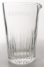 Campari Likör Rühr Glas Mixing Ausgießlippe Rillen Cocktail Gläser 1083