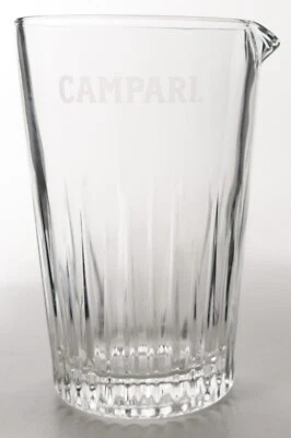 Campari Likör Rühr Glas Mixing Ausgießlippe Rillen Cocktail Gläser 1083 - Bild 1 von 3