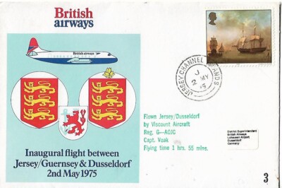 VICKERS VISCOUNT G-AOCJ inaugural flight to jersey guernsey and