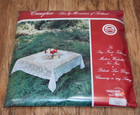VINTAGE CIRCULAR ROUND LACE TABLECLOTH 68’’ MOONWEAVE POLYESTER SEALED 178cm