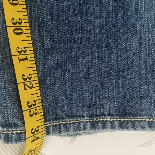 Pantalones de mezclilla BKE para hombre Jake azul desgastados parches en la rodilla puntada gruesa 33x34XL - Imagen 11 de 11