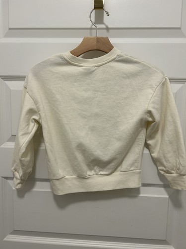 PEANUTS Girls 6-6x White Pink Snoopy Woodstock Heart Sweatshirt Top Valentine - Picture 4 of 7