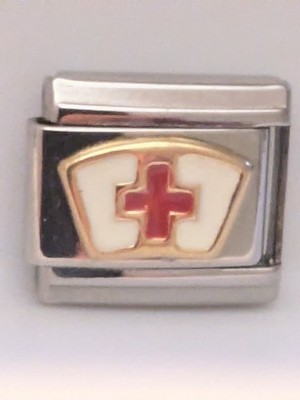 Authentic Poneard Classic Italian Charm 9mm RN Nurse Cap D19*