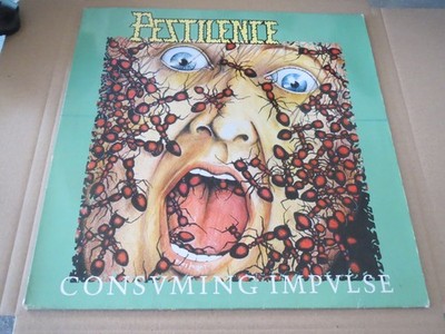 PESTILENCE ~CONSVMING IPVLSE~ AWESOME HARD TO FIND FIRST PRESS LP VINYL 1989 NET