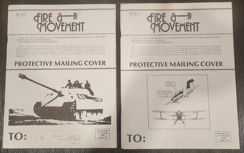 Fire & Movement Magazine Issues 39 and 40 Lot of 2 1984 Avalon Hill SPI Wargames