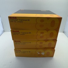 Lot of 4 Kodak Carousel Transvue Slide Tray 80 Capacity Projector