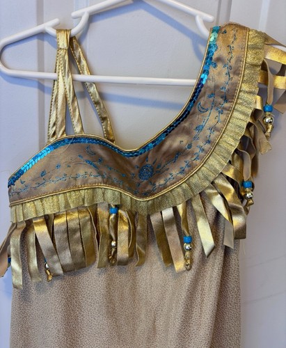 Costume Halloween Disney Store Pocahontas Ragazze Native Americane Indiane Taglia M 7/8 - Foto 4 di 6