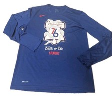 Nike Philadelphia 76ers Blue NBA Mantra Legend Long Sleeve Shirt Men's Medium
