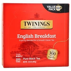 Twinings of London Чистый черный чай Английский завтрак 100 шт.