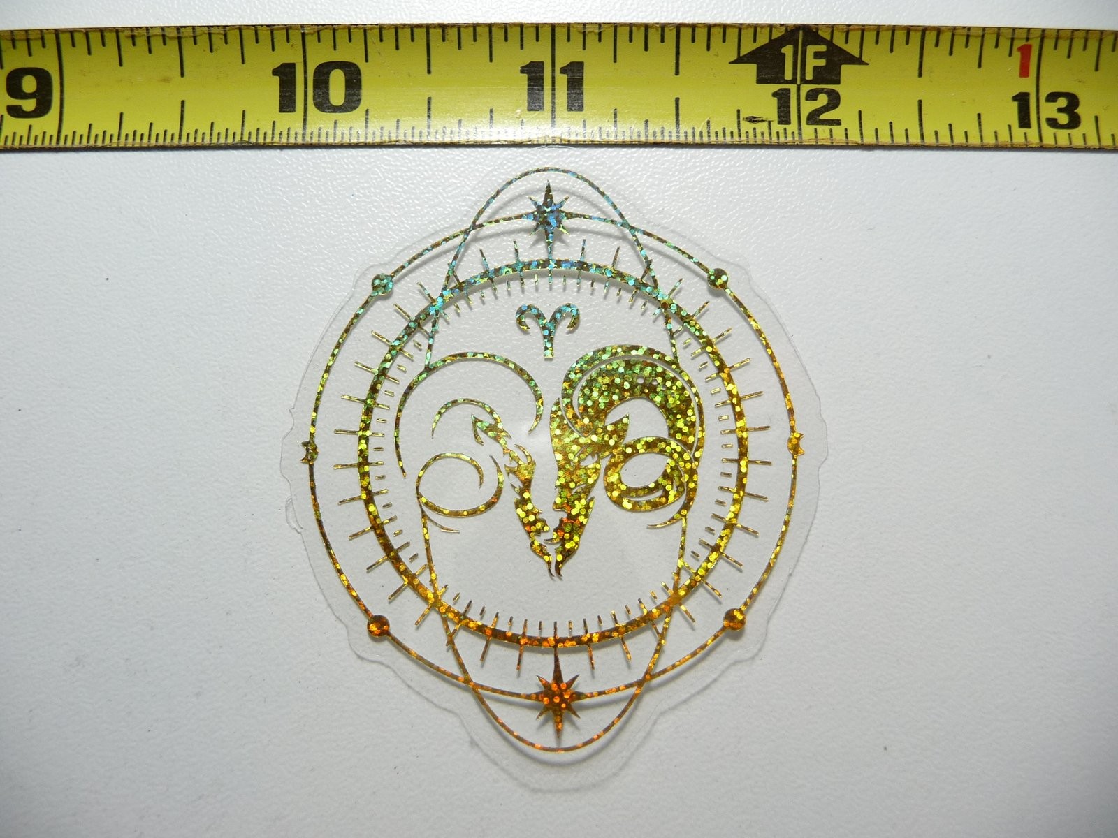 Holographic Aries Zodiac Sign Sticker Decal for Birth Month