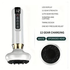 Electric Gua Sha Cupping Massager 12 Level Heated Body Scraping Device Wirel