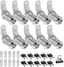 10 Pack Cabinet Lock with Keys, RV Storage Locks, 7/8  Tubular Cam Lock Keyed Al