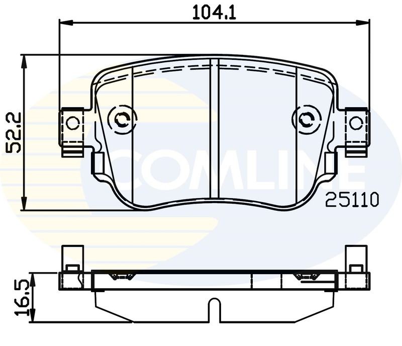 Brake Pad Set For Disc Rear Fits Audi A1 A3 Q3 Seat Skoda VW COMLINE CBP02220