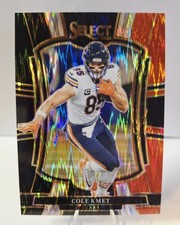 2025 Panini Select Cole Kmet Premier Level Black and Red Prizm Shock #174 Bears