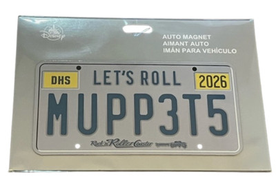 Disney Parks Rock n Roller Coaster Muppets License Plate Magnet 2026 MUPP3T5 New