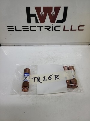 (Lot Of 3) Ferraz Shawmut Tri-onic TR25R 25A Dual Element Time Delay Fuses