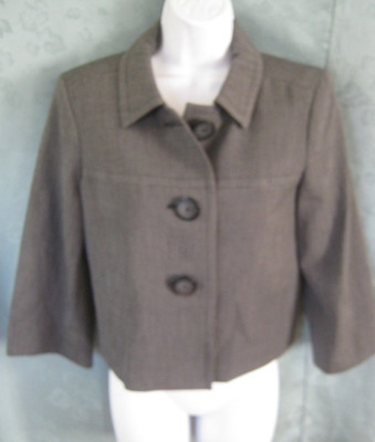 Style & co Size 4 Loft Tweed Jacket NWT 3/4 Sleeve Fully Lined 