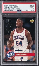 1993 UD ROOKIE EXCHANGE #RE9 RODNEY ROGERS PSA 9