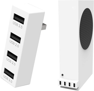 4 Ports USB Hub 2.0 for Xbox Series S, High Speed USB Hub Splitter Expansion Ada