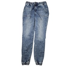 American Eagle Denim Joggers Size 4 Regular Light Wash Next Level Stretch