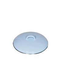 Riess Deckel Mit Chromrand Ø18Cm Pastell Blau Emaille
