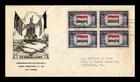 US COVER NETHERLANDS OVERRUN COUNTRIES FIRST DAY ISSUE SCOTT 913 BLOCK OF 4