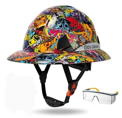 DS-SMAAT Full Brim Hard Hat Vented Cascos De Free size, Multicolor 