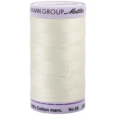 Silk Finish Cotton Thread 50wt 547yd Antique White