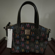 Dooney & Bourke Black Multicolor Monogram Sat...